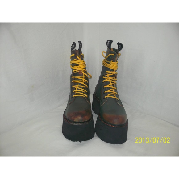 R 13 Shoes - NEVER WORN R13 Double Stack Lace-Up Boots Hunter Green Remove